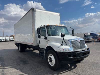 International MV607 Box Truck - 220HP, 6 Speed Automatic, Roll up Door