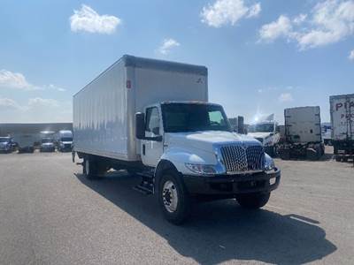 International MV607 Box Truck - 220HP, 6 Speed Automatic, Roll up Door