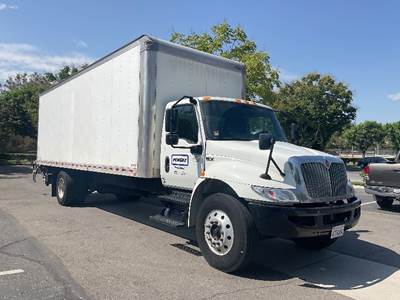 International MV607 Box Truck - 220HP, 6 Speed Automatic, Roll up Door