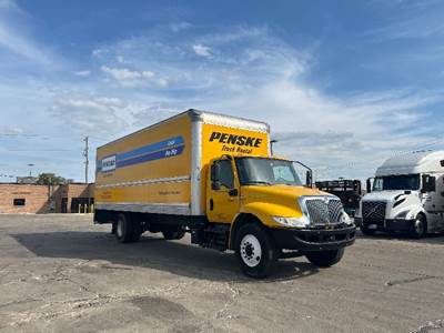 International MV607 Box Truck - 220HP, 6 Speed Automatic, Roll up Door