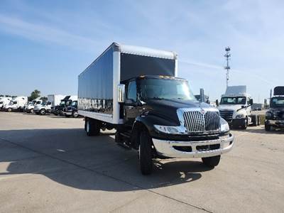 International MV607 Box Truck - 220HP, 6 Speed Automatic, Roll up Door