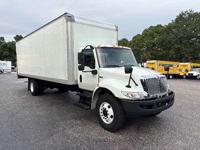International MV607 Box Truck - 220HP, 6 Speed Automatic, Roll up Door
