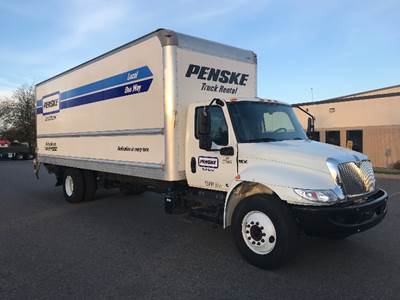 International MV607 Box Truck - 220HP, 6 Speed Automatic, Roll up Door