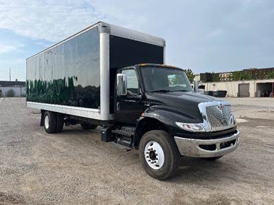 International MV607 Box Truck - 220HP, 6 Speed Automatic, Roll up Door