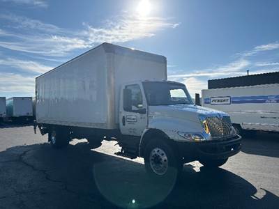 International MV607 Box Truck - 220HP, 6 Speed Automatic, Roll up Door