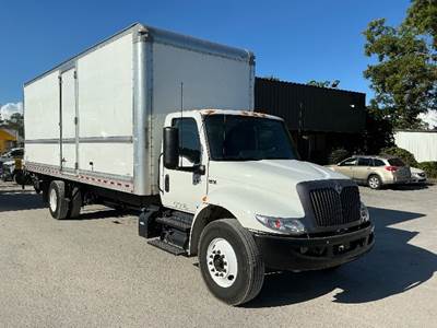 International MV607 Box Truck - 220HP, 6 Speed Automatic, Roll up Door