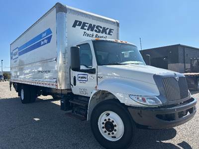 International MV607 Box Truck - 220HP, 6 Speed Automatic, Roll up Door