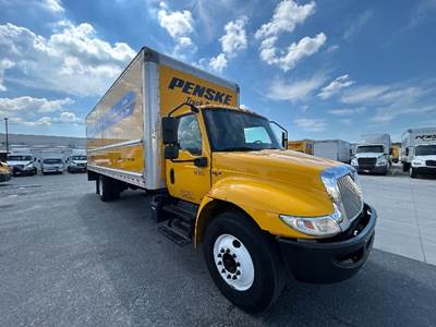 International MV607 Box Truck - 220HP, 6 Speed Automatic, Roll up Door