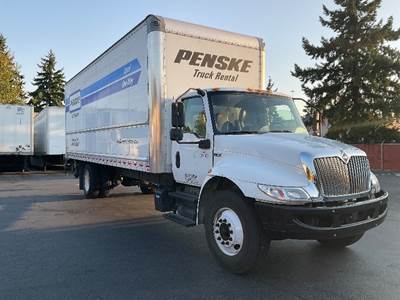 International MV607 Box Truck - 220HP, 6 Speed Automatic, Roll up Door