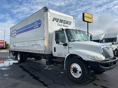 International MV607 Box Truck - 220HP, 6 Speed Automatic, Roll up Door