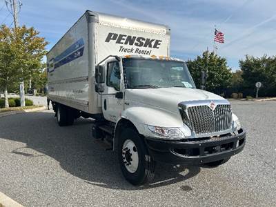International MV607 Box Truck - 220HP, 6 Speed Automatic, Roll up Door