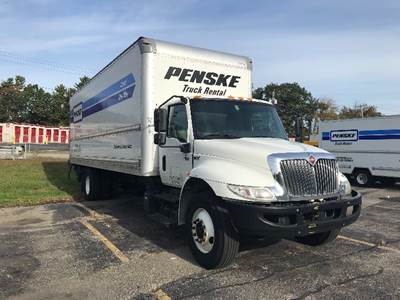 International MV607 Box Truck - 220HP, 6 Speed Automatic, Roll up Door