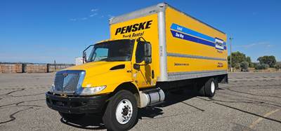 International MV607 Box Truck - 220HP, 6 Speed Automatic, Roll up Door