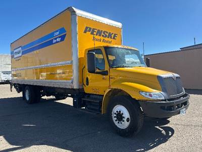 International MV607 Box Truck - 220HP, 6 Speed Automatic, Roll up Door