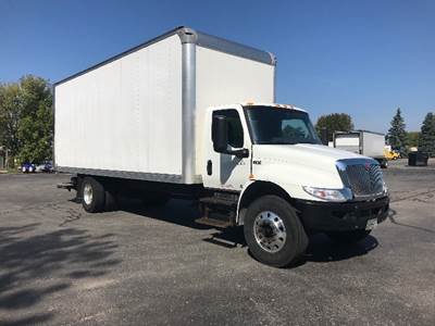 International MV607 24 ft Box Truck - 240HP, 6 Speed Automatic, Roll up Door