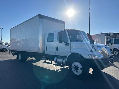 International MV607 Box Truck - 220HP, 6 Speed Automatic, Roll up Door