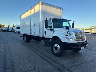 International MV607 Box Truck - 240HP, 6 Speed Automatic, Roll up Door