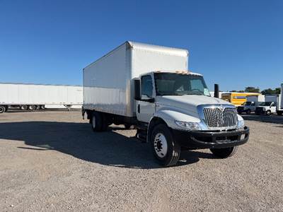 International MV607 Box Truck - 220HP, 7 Speed Automatic, Roll up Door