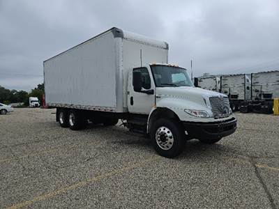 International MV607 Box Truck - 300HP, 6 Speed Automatic, Roll up Door