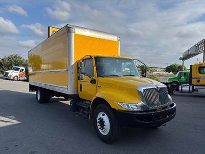 International MV607 Box Truck - 220HP, 6 Speed Automatic, Roll up Door