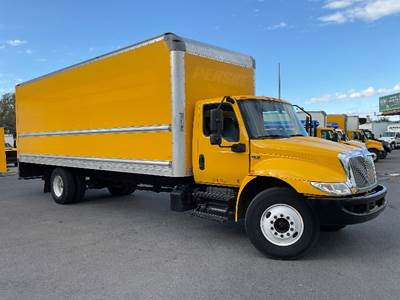 International MV607 Box Truck - 220HP, 6 Speed Automatic, Roll up Door