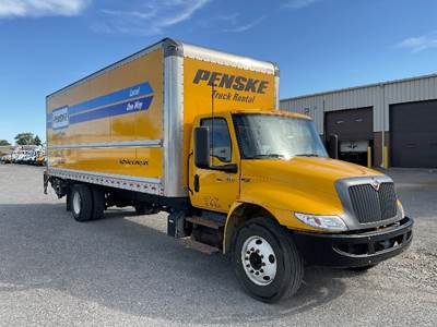 International MV607 Box Truck - 220HP, 6 Speed Automatic, Roll up Door
