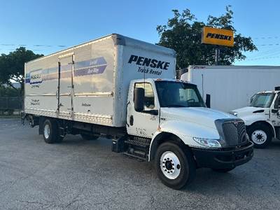 International MV607 Box Truck - 220HP, 6 Speed Automatic, Roll up Door