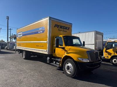 International MV607 Box Truck - 220HP, 6 Speed Automatic, Roll up Door