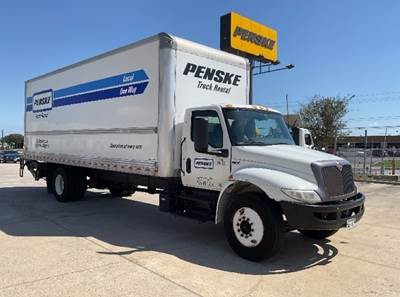 International MV607 Box Truck - 220HP, 6 Speed Automatic, Roll up Door