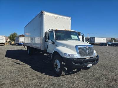 International MV607 Box Truck - 240HP, 7 Speed Automatic, Roll up Door