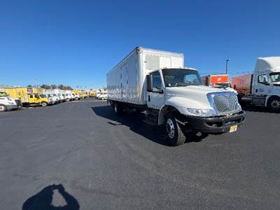 International MV607 Box Truck - 220HP, 6 Speed Automatic, Roll up Door