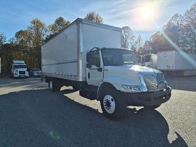 International MV607 Box Truck - 220HP, 7 Speed Automatic, Roll up Door