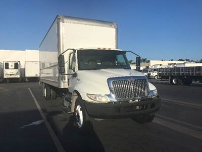 International MV607 Box Truck - 220HP, 7 Speed Automatic, Roll up Door