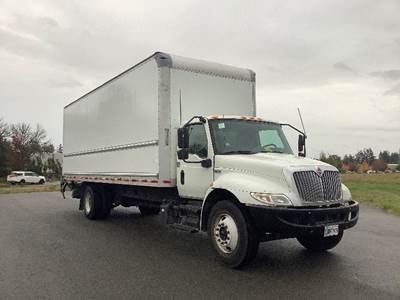 International MV607 Box Truck - 220HP, 6 Speed Automatic, Roll up Door