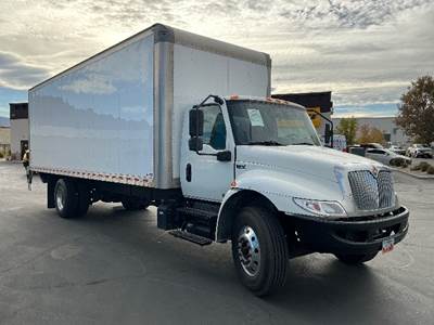 International MV607 Box Truck - 220HP, 7 Speed Automatic, Roll up Door