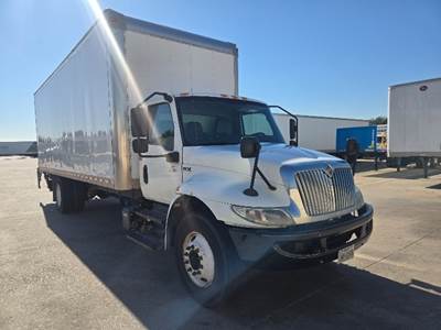 International MV607 Box Truck - 220HP, 7 Speed Automatic, Roll up Door