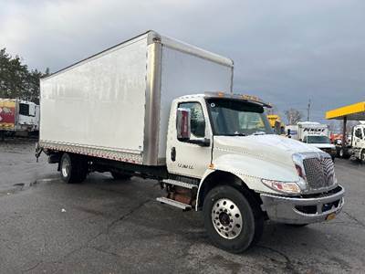 International MV607 Box Truck - 240HP, 7 Speed Automatic, Roll up Door