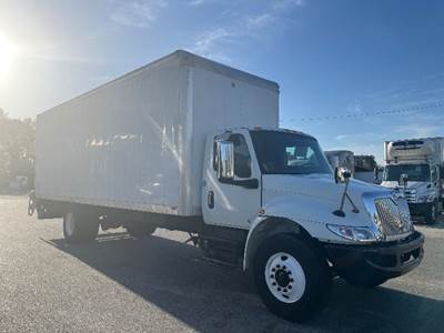 International MV607 Box Truck - 240HP, 6 Speed Automatic, Roll up Door