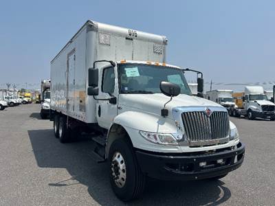 International MV607 24 ft Box Truck - 270HP, 6 Speed Automatic, Roll up Door