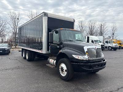 International MV607 Box Truck - 270HP, 10 Speed Manual, Roll up Door