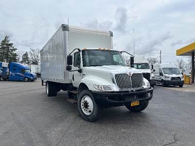 International MV607 Box Truck - 220HP, 7 Speed Automatic, Roll up Door