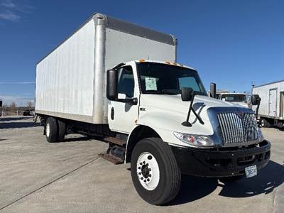 International MV607 Box Truck - 240HP, 6 Speed Automatic, Roll up Door