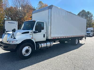 International MV607 Box Truck - 240HP, 6 Speed Automatic, Roll up Door