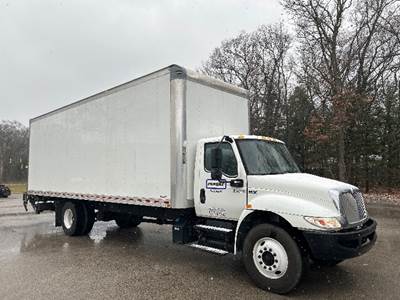 International MV607 Box Truck - 220HP, 7 Speed Automatic, Roll up Door