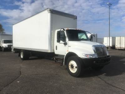 International MV607 Box Truck - 220HP, 6 Speed Automatic, Roll up Door
