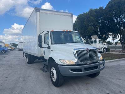 International MV607 Box Truck - 220HP, 6 Speed Automatic, Roll up Door
