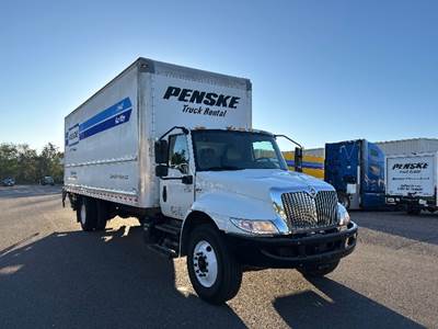 International MV607 Box Truck - 220HP, 6 Speed Automatic, Roll up Door