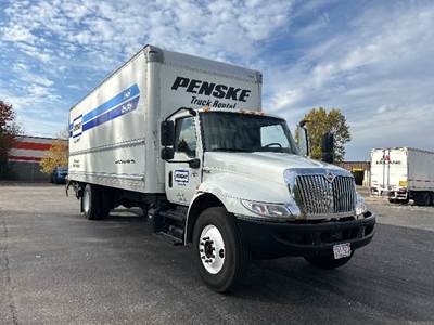 International MV607 Box Truck - 220HP, 6 Speed Automatic, Roll up Door