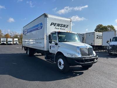 International MV607 Box Truck - 220HP, 6 Speed Automatic, Roll up Door