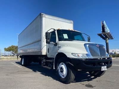 International MV607 Box Truck - 220HP, 6 Speed Automatic, Roll up Door